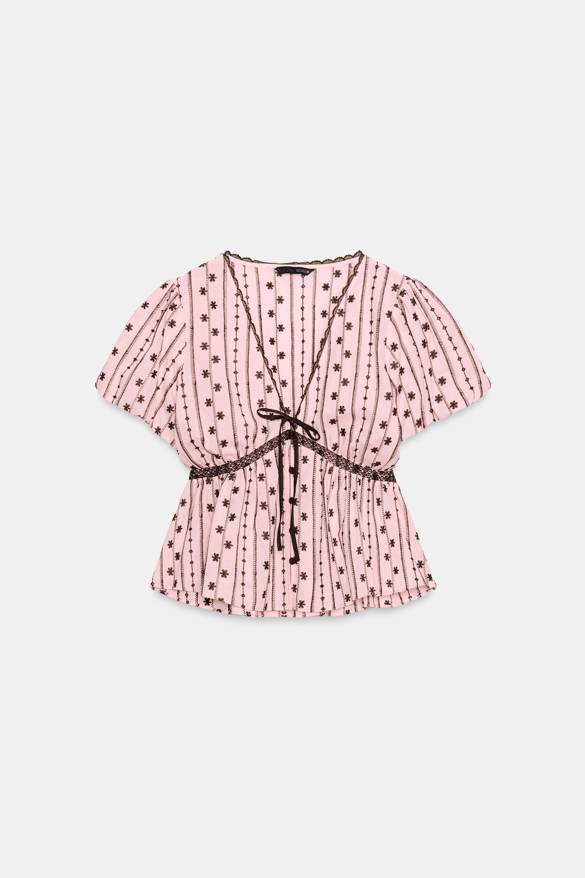 EMBROIDERED TIE TOP